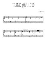 Téléchargez l'arrangement pour piano de la partition de Traditionnel-Thank-you-Lord en PDF